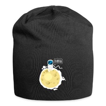 Astronaut Moon Saying Comic Space Space All - Jersey Beanie - black - Front