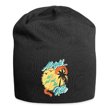 Cadeau de kitesurf pour le soleil d'été - Bonnet en jersey - noir - Devant