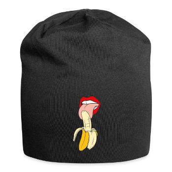 Banana Gift Food Porn licking Shirt - Jersey Beanie - black - Front