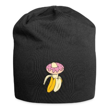 Bananen-Geschenk-Lebensmittel-Porno-Donut Shirt - Jersey-Beanie - Schwarz - Vorne