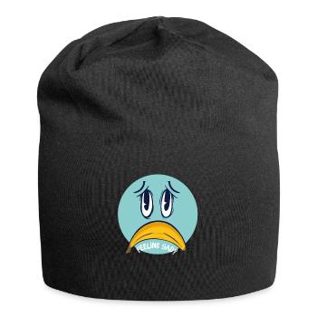 Bananen-Geschenk, das trauriges Gesichtshemd glaubt - Jersey-Beanie - Schwarz - Vorne