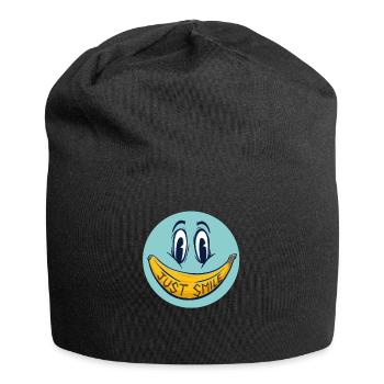 Banana Gift Just Smile Face Shirt - Jersey Beanie - black - Front
