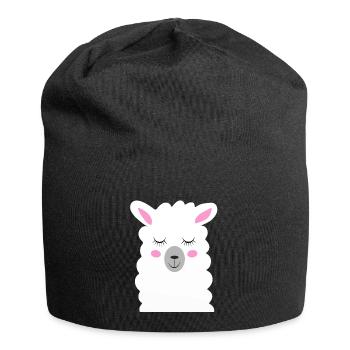 Lama - Jersey-Beanie - Schwarz - Vorne