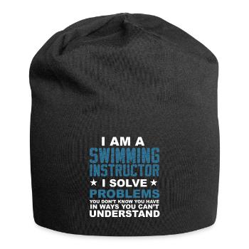 I am a swimming instructor .. - gift - Jersey Beanie - black - Front