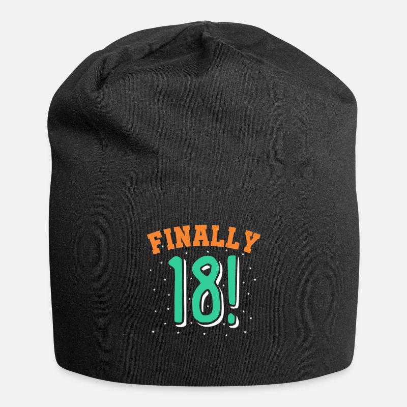 18 Jahre alt - Jersey-Beanie - Schwarz