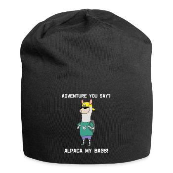 Alpaca Travel Cool Backpack Alpaca My Bags Gift - Jersey Beanie - black - Front