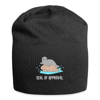 Seerobbe pouce vers le haut de l'animal de mer Sea Lion Funny - Bonnet en jersey - noir - Devant