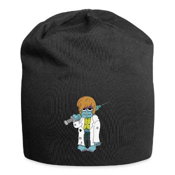 Doktor Zombie - Halloween Monster Spritze Arzt Tod - Jersey-Beanie - Schwarz - Vorne