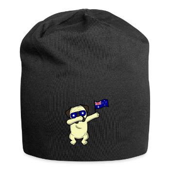 Champion du monde de Dabbing Dog Pug en Australie - Bonnet en jersey - noir - Devant