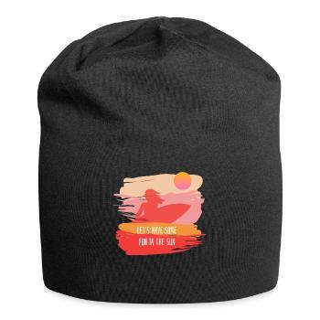 Sommer Spruch Surfen - Jersey-Beanie - Schwarz - Vorne