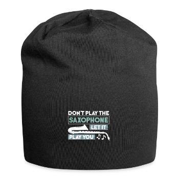 Saxophone gift idea for saxophonists - Jersey Beanie - black - Front