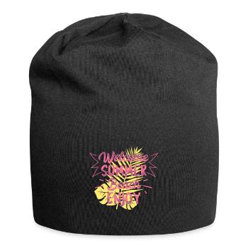 Willkommen Sommer Strand - Jersey-Beanie - Schwarz - Vorne