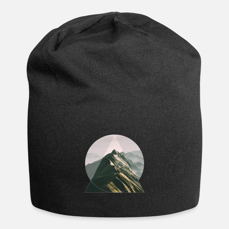 Mountain Peak - Jersey Beanie - black