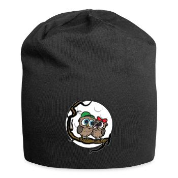 Hiboux - Bonnet en jersey - noir - Devant