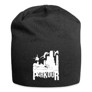 Parkour Gift Le Parcour Freerunning Backflip - Jersey Beanie - black - Front