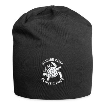 Tortues-cadeaux de t-shirt écologiste - Bonnet en jersey - noir - Devant