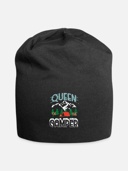 Lustiges Camping Shirt Geschenk für Camper Outdoor - Jersey-Beanie - Schwarz