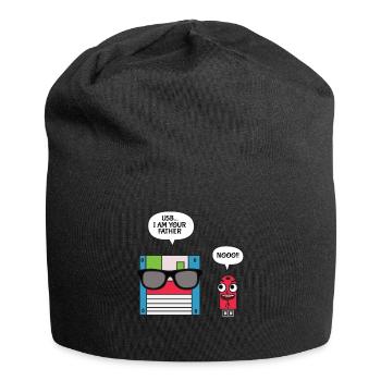 Disquette USB, je suis votre père T-shirt, Geek - Bonnet en jersey - noir - Devant