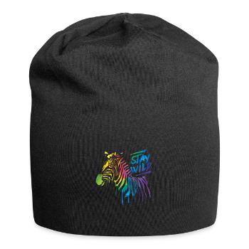 Zebra Boom! - Jersey-Beanie - Schwarz - Vorne