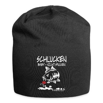 SCHLUCKEN BABY NICHT SPUCKEN - KARPFEN ANGLER - Jersey-Beanie - Schwarz - Vorne