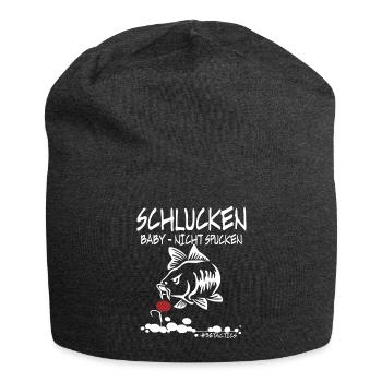 SCHLUCKEN BABY NICHT SPUCKEN - KARPFEN ANGLER - Jersey-Beanie - Anthrazit - Vorne