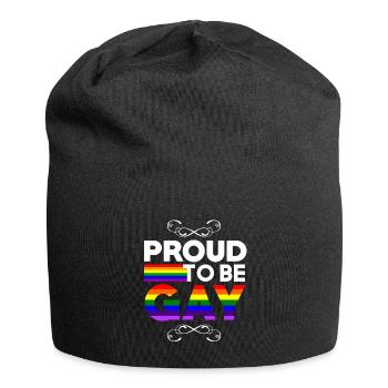 Proud to be gay - Jersey-Beanie - Schwarz - Vorne