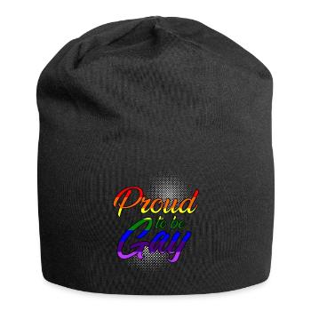 Proud to be gay - Jersey-Beanie - Schwarz - Vorne