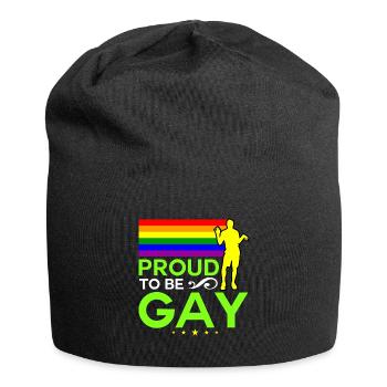 Proud to be Gay - Jersey-Beanie - Schwarz - Vorne