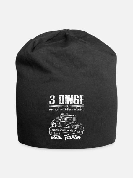 Traktor Shirt · Landwirtschaft · 3 Dinge - Jersey-Beanie - Schwarz