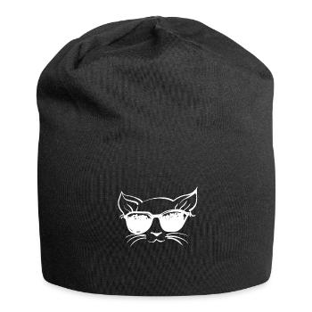 Cool Cat lunettes de soleil chat chat ami chat - Bonnet en jersey - noir - Devant