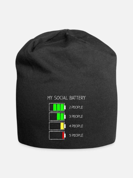 batterie sociale - Bonnet en jersey - noir