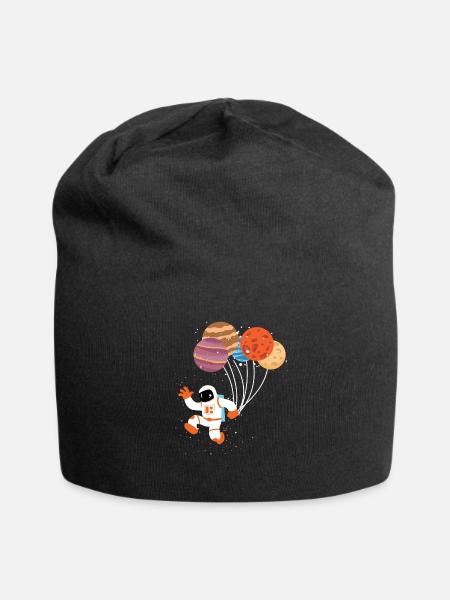 Space Astronaut - Jersey Beanie - black