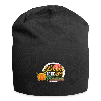Fier d'être végétarien - Bonnet en jersey - noir - Devant