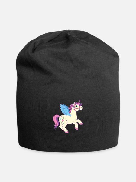 Unicorn for girls - Jersey Beanie - black