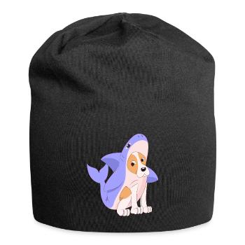 Hund im Hai Kostüm Shirt Geschenk Süße Hunde - Jersey-Beanie - Schwarz - Vorne