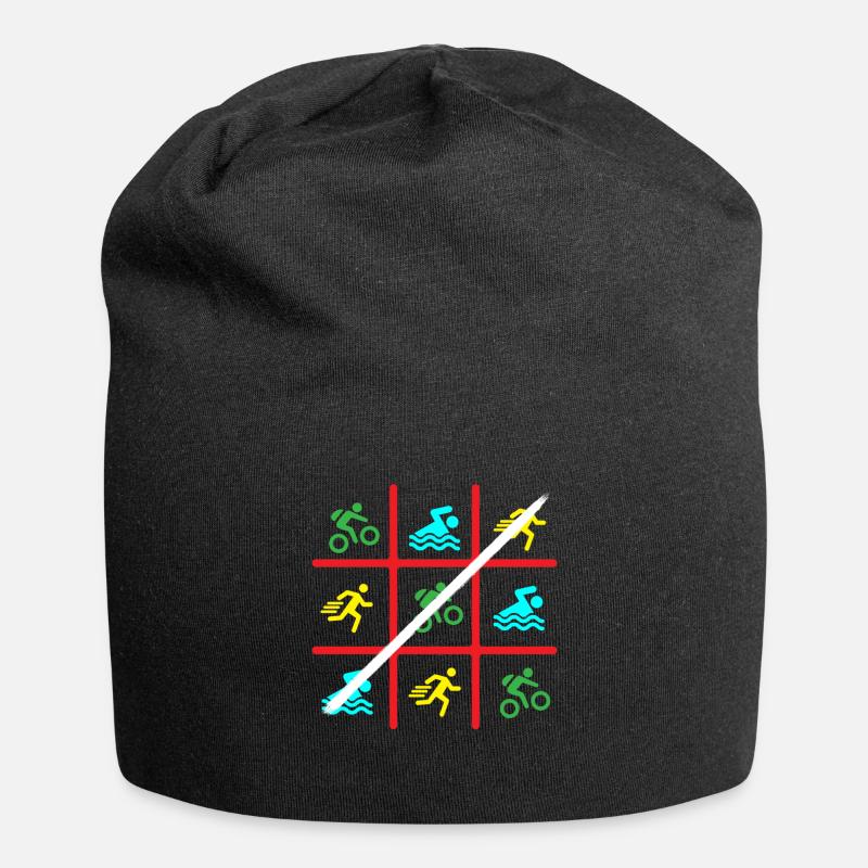Triathlon - Natation Cyclisme Running Gift - Bonnet en jersey - noir
