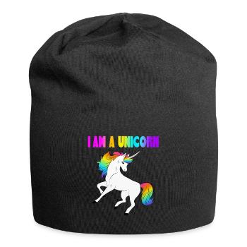 Je suis une licorne - je suis une licorne - Bonnet en jersey - noir - Devant