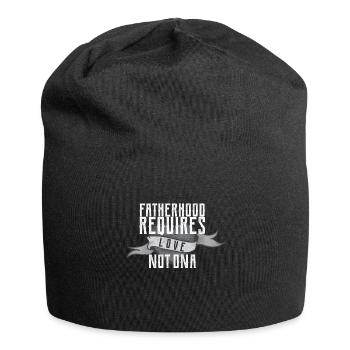Mens Fatherhood Requires Love Not DNA - Stepdad - Jersey-Beanie - Schwarz - Vorne