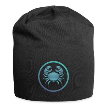 Sternzeichen Krebs - Jersey-Beanie - Schwarz - Vorne