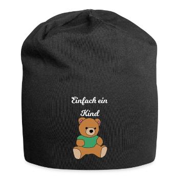 Ours en peluche - Bonnet en jersey - noir - Devant