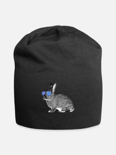 Hase - Jersey-Beanie - Schwarz