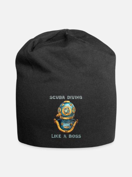 Scuba Diving Like A Boss - Jersey Beanie - black