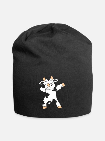 Dabbing vaches vache vache cadeau Muh vaches laitières mignon - Bonnet en jersey - noir