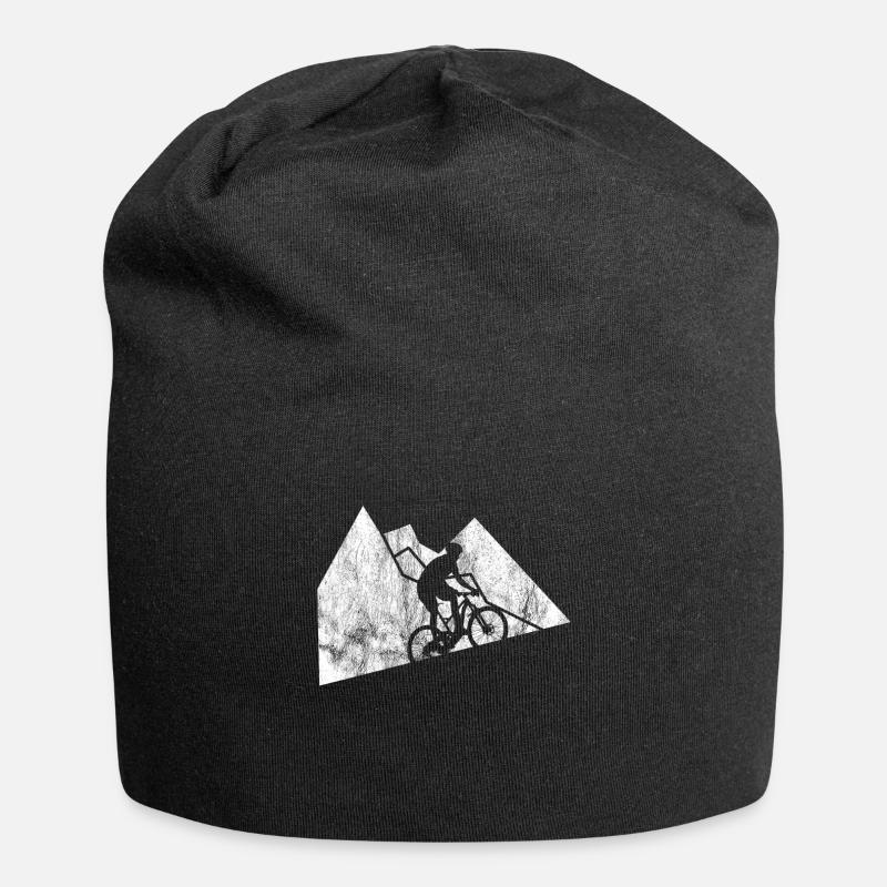 Mountainbiken Geschenk Mountainbiker Berg - Jersey-Beanie - Schwarz
