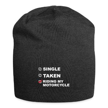 Célibataire, pardon, moto! - Cadeau - Bonnet en jersey - charbon - Devant