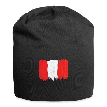 Drapeau du Pérou cadeau Patriot Brushstroke Painter - Bonnet en jersey - noir - Devant