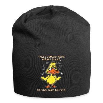 Cool chemise de jeu de jeu de canard - Bonnet en jersey - noir - Devant