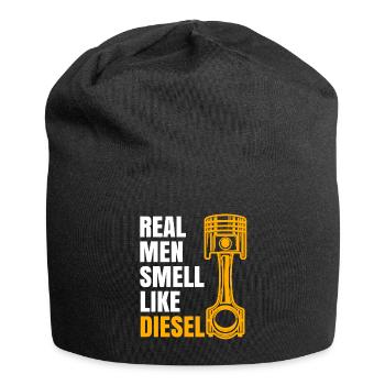 Les vrais hommes sentent comme le tuner de cadeau de chemise diesel - Bonnet en jersey - noir - Devant