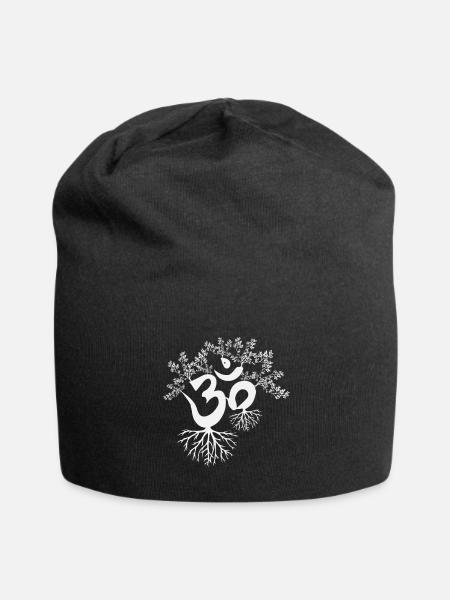 OM Goa Psytrance Baum Geschenke Idee Techno Leben - Jersey-Beanie - Schwarz