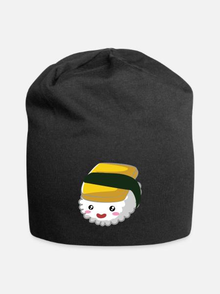 sushi6Sign area 1 - Jersey Beanie - black